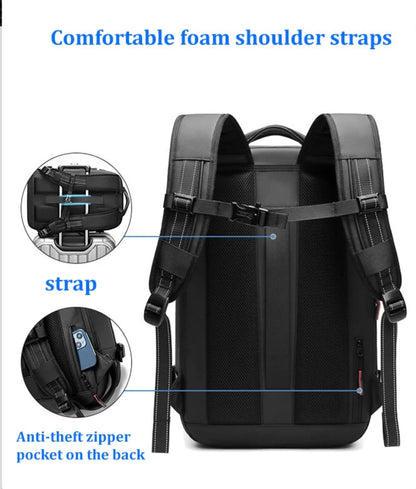 CompacGo™ – La Mochila Inteligente con Compresión al Vacío para Viajeros Inteligentes